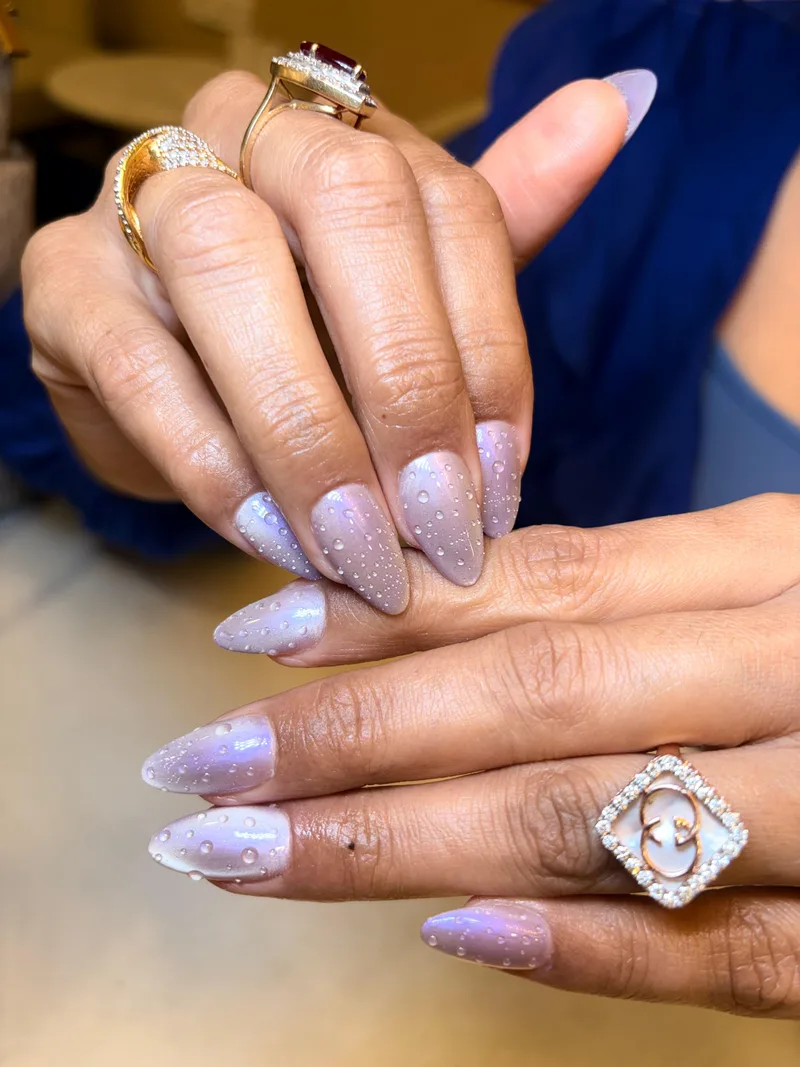 Pearl Bubble nails by Haus of Nails by Ritu, Gurgaon