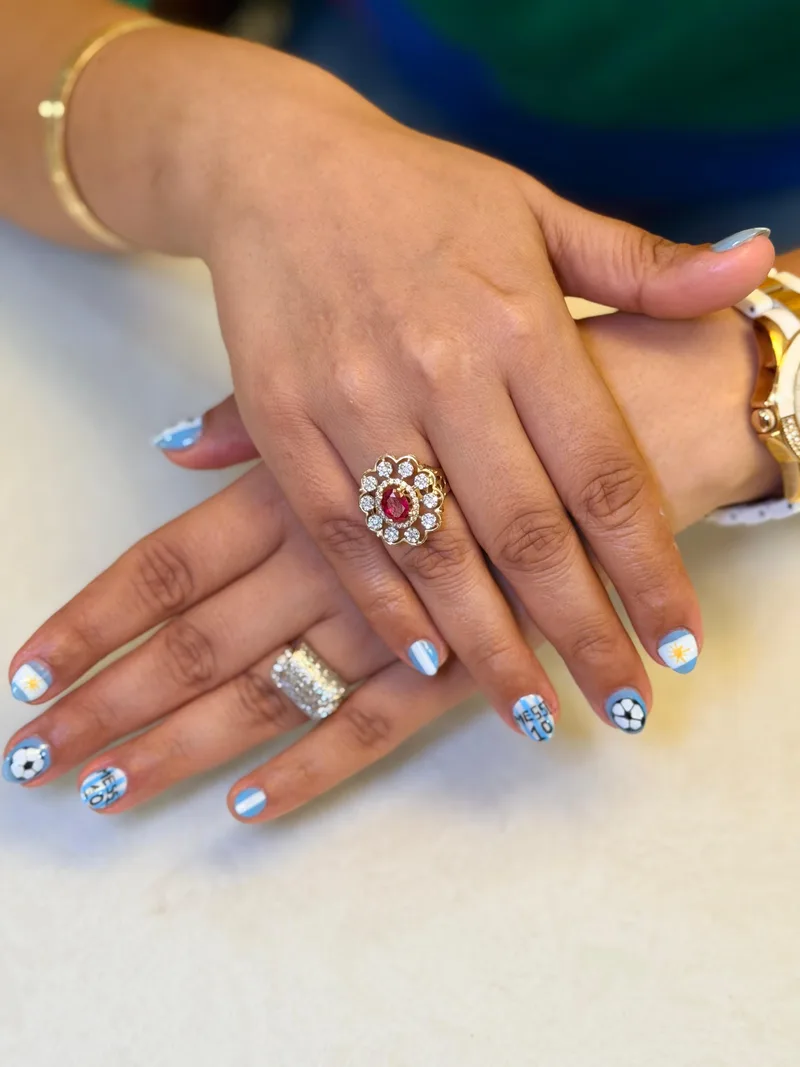 Custom Team Set nails by Haus of Nails by Ritu, Gurgaon