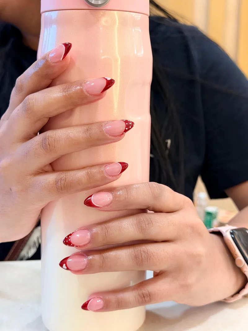 Scarlet Tip nails by Haus of Nails by Ritu, Gurgaon