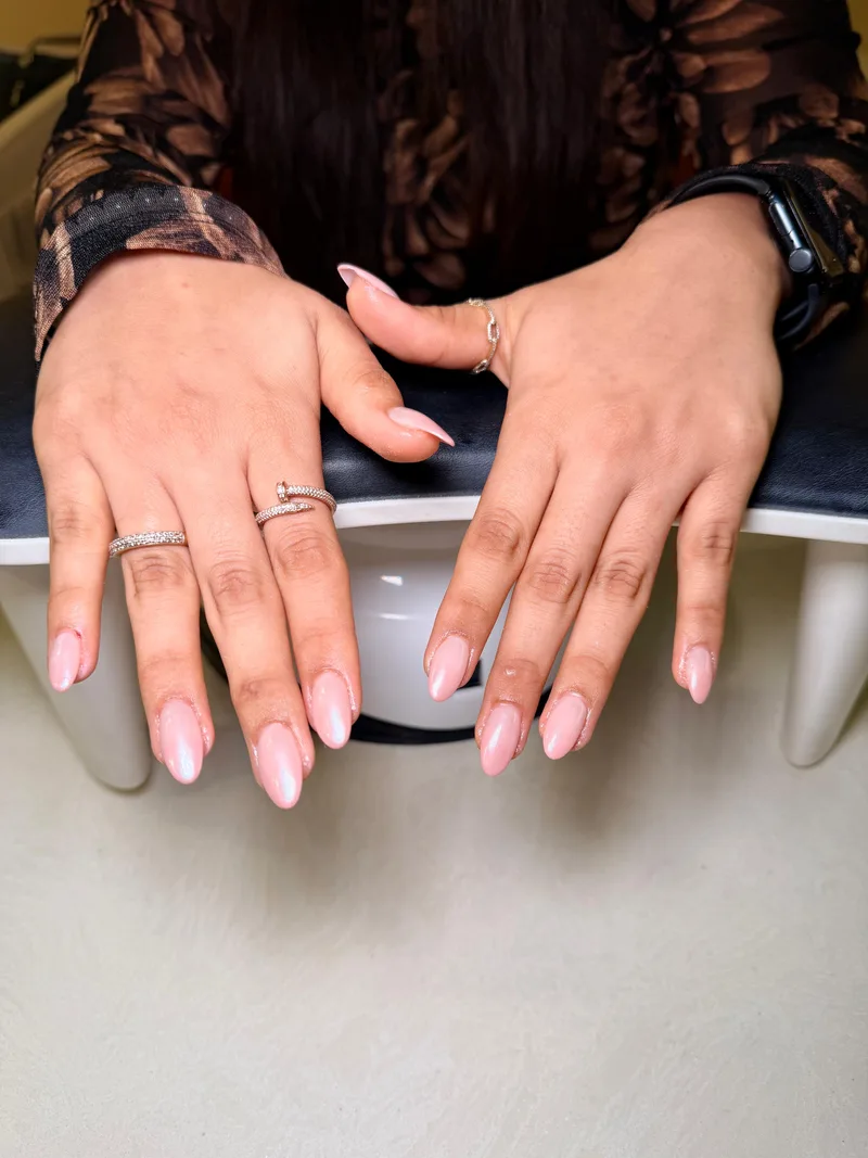 Barely Pink nails by Haus of Nails by Ritu, Gurgaon