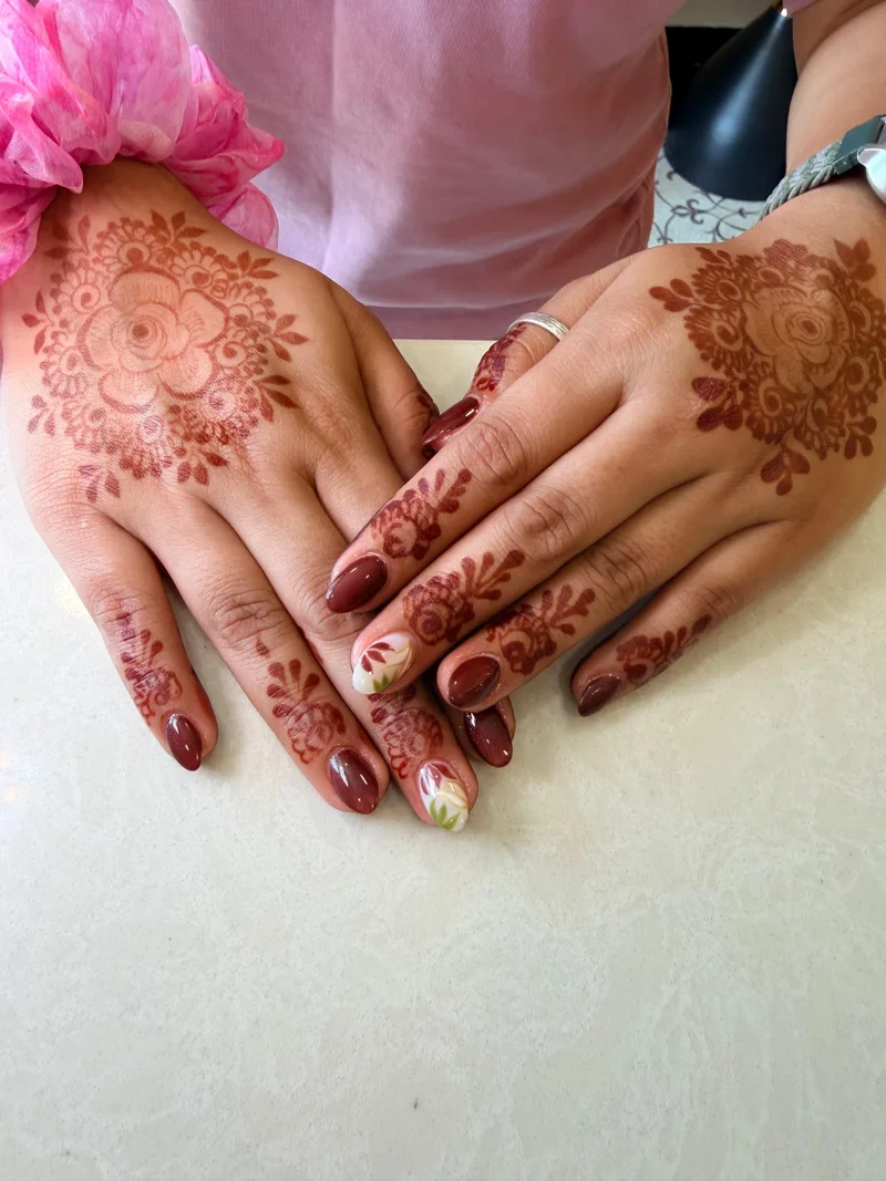 Bridal Mehendi nails by Haus of Nails by Ritu, Gurgaon