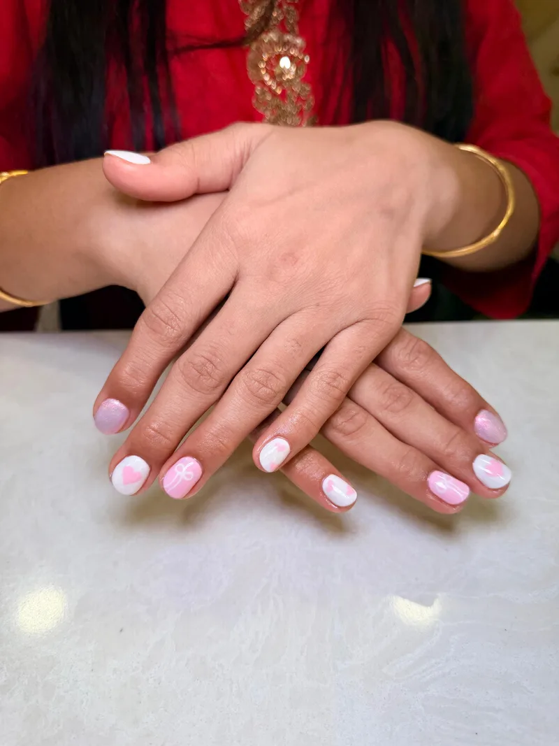 Soft Blush nails by Haus of Nails by Ritu, Gurgaon
